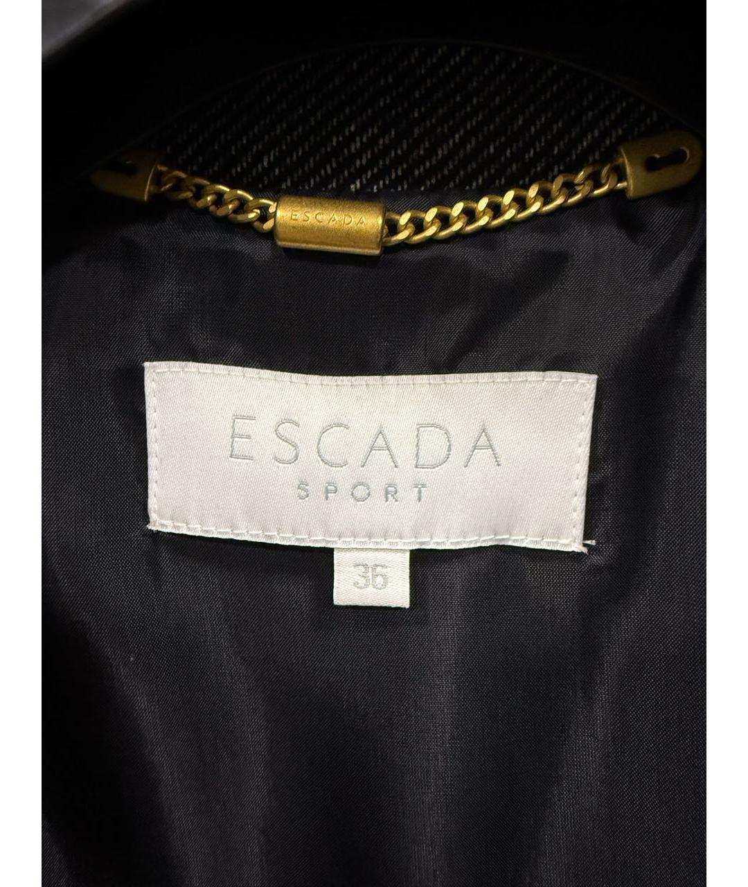 ESCADA Темно-синее шерстяное пальто, фото 4