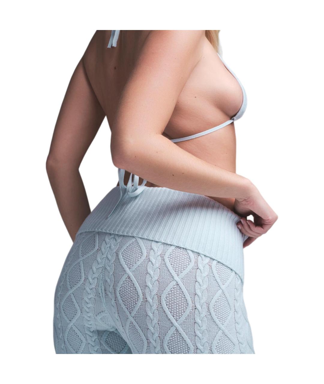 SKIMS Голубые прямые брюки, фото 3