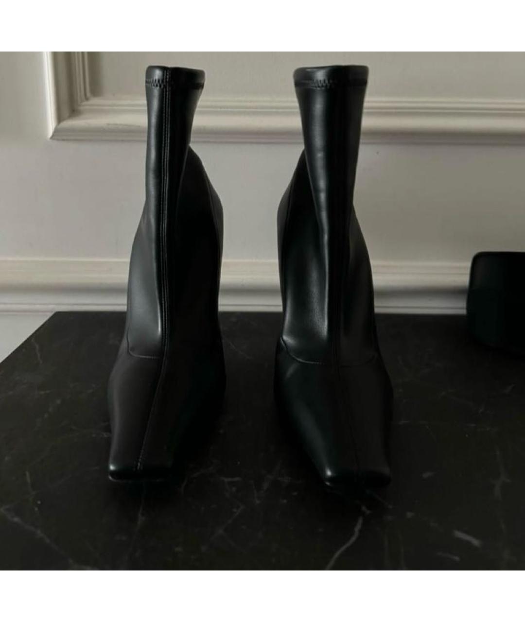 CASADEI Черные ботильоны из искусственной кожи, фото 2