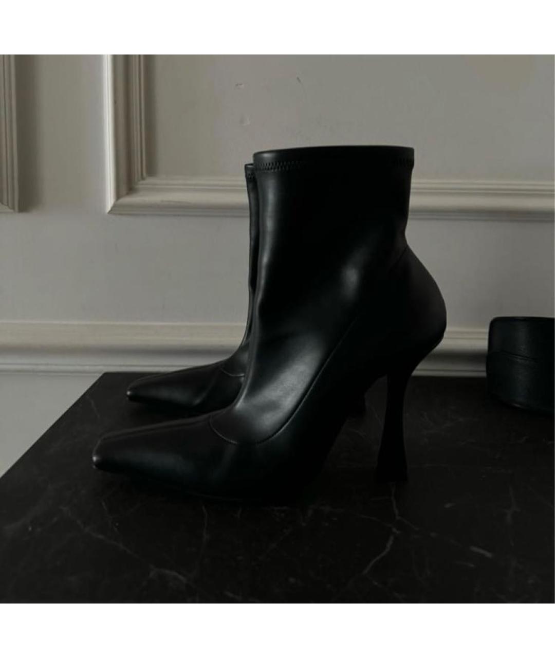 CASADEI Черные ботильоны из искусственной кожи, фото 5