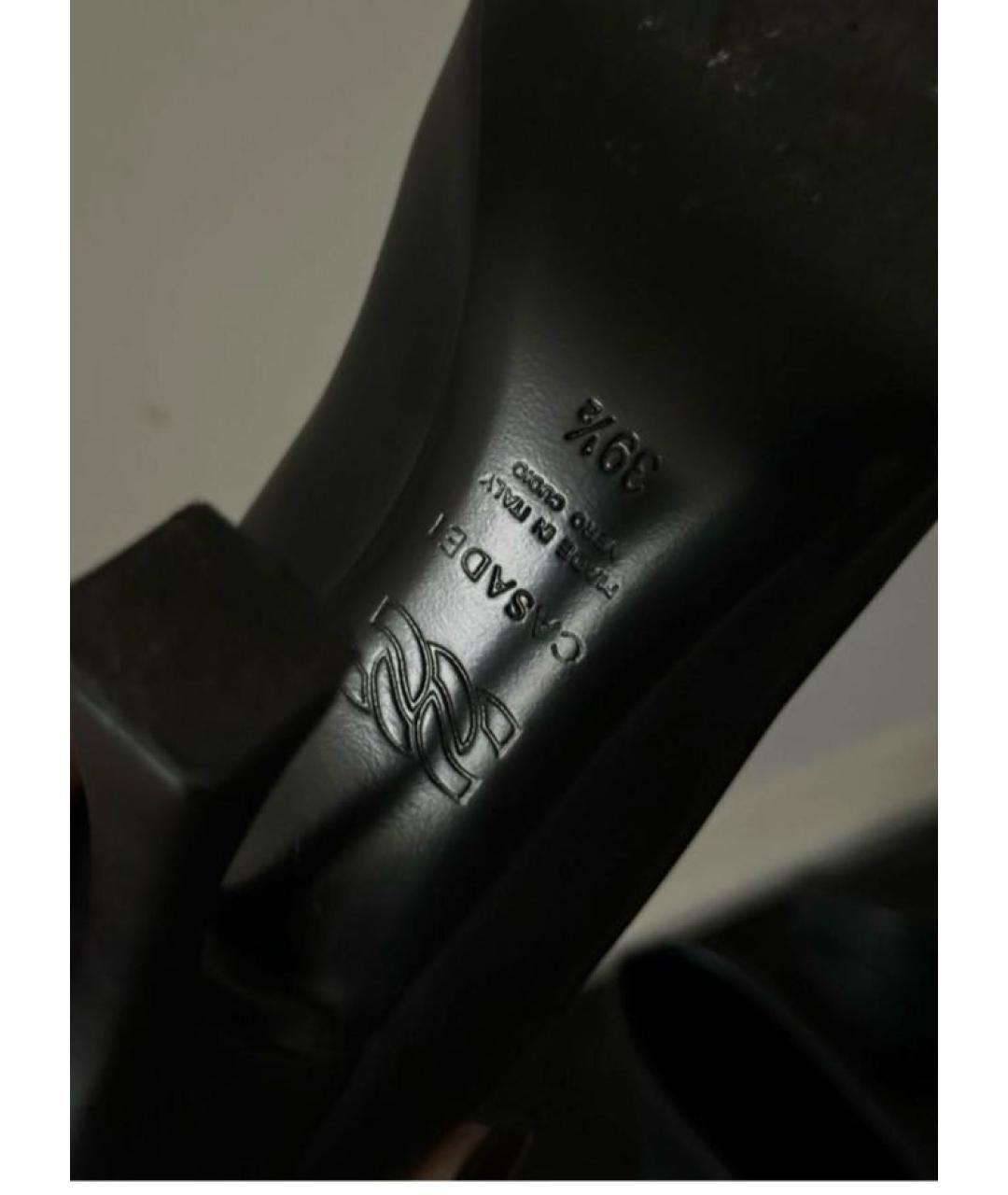 CASADEI Черные ботильоны из искусственной кожи, фото 6