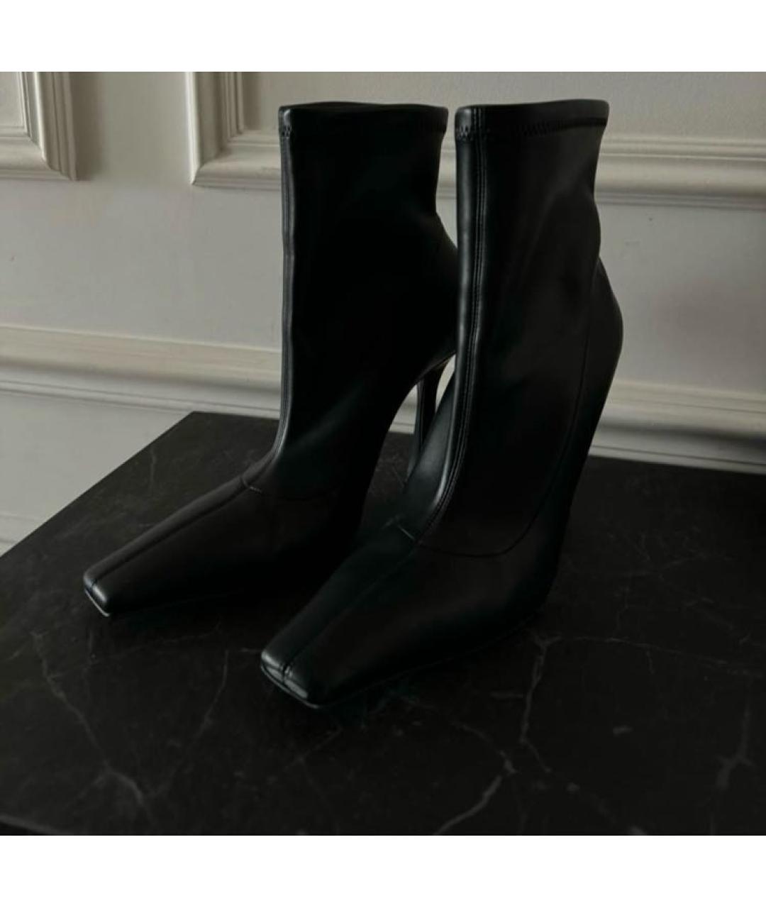 CASADEI Черные ботильоны из искусственной кожи, фото 3