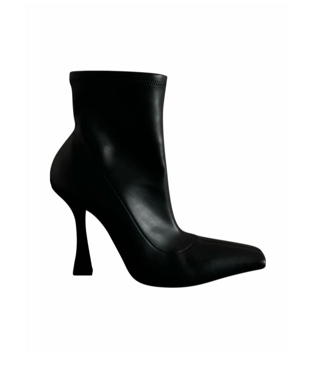 CASADEI Черные ботильоны из искусственной кожи, фото 1