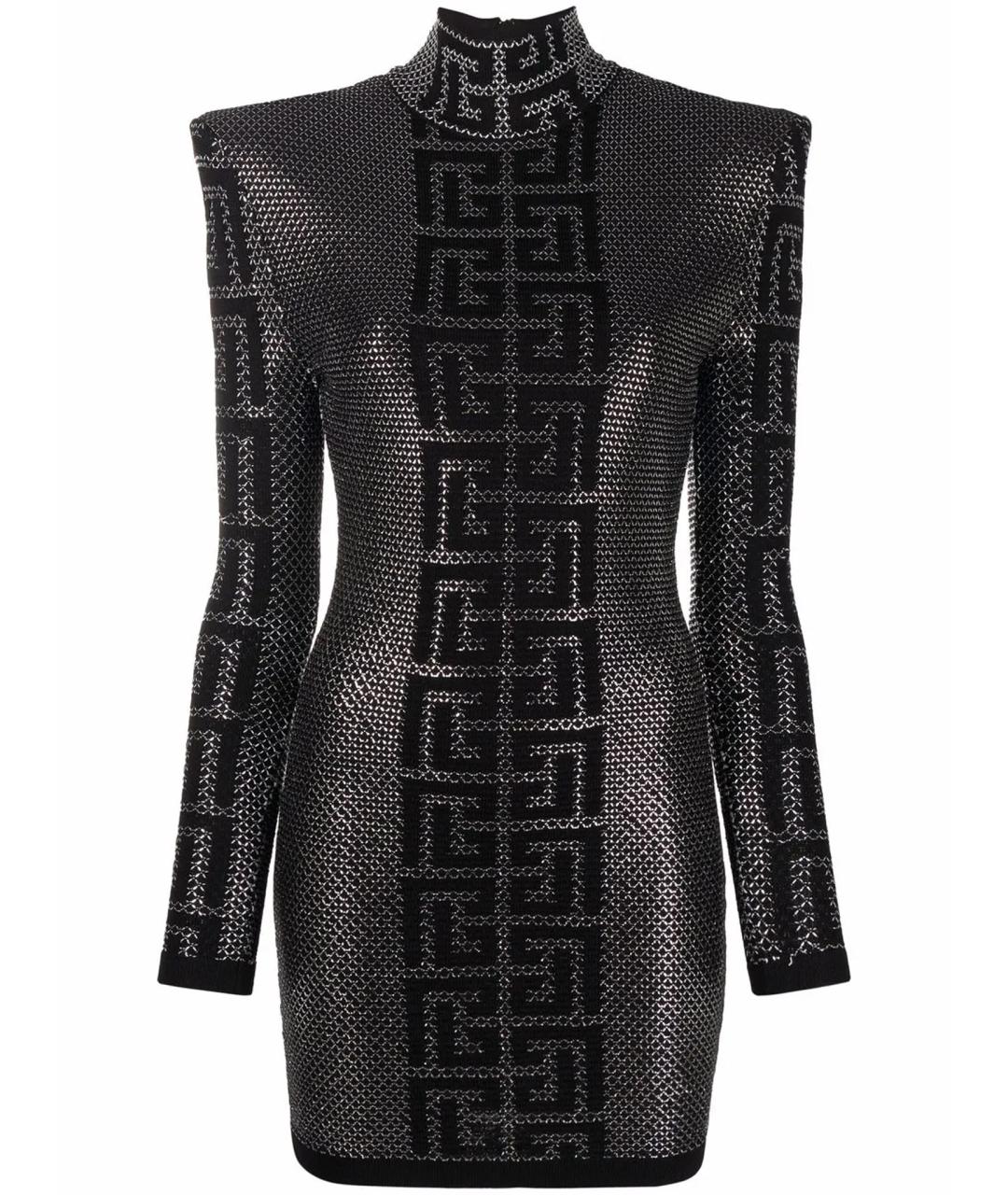 BALMAIN Черное вискозное вечернее платье, фото 1