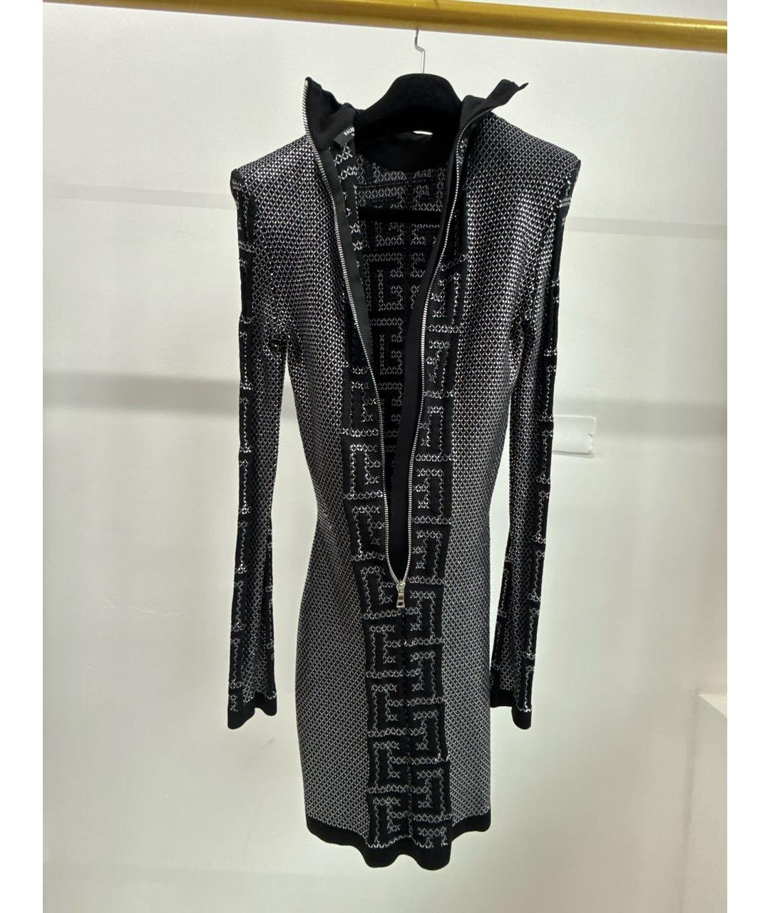 BALMAIN Черное вискозное вечернее платье, фото 2