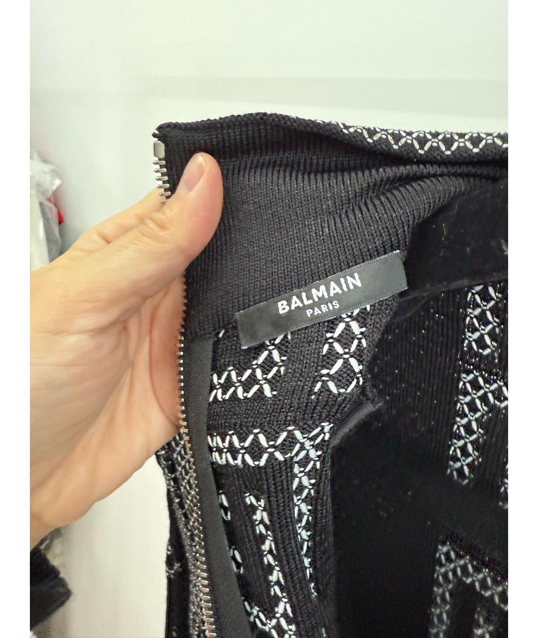 BALMAIN Черное вискозное вечернее платье, фото 3