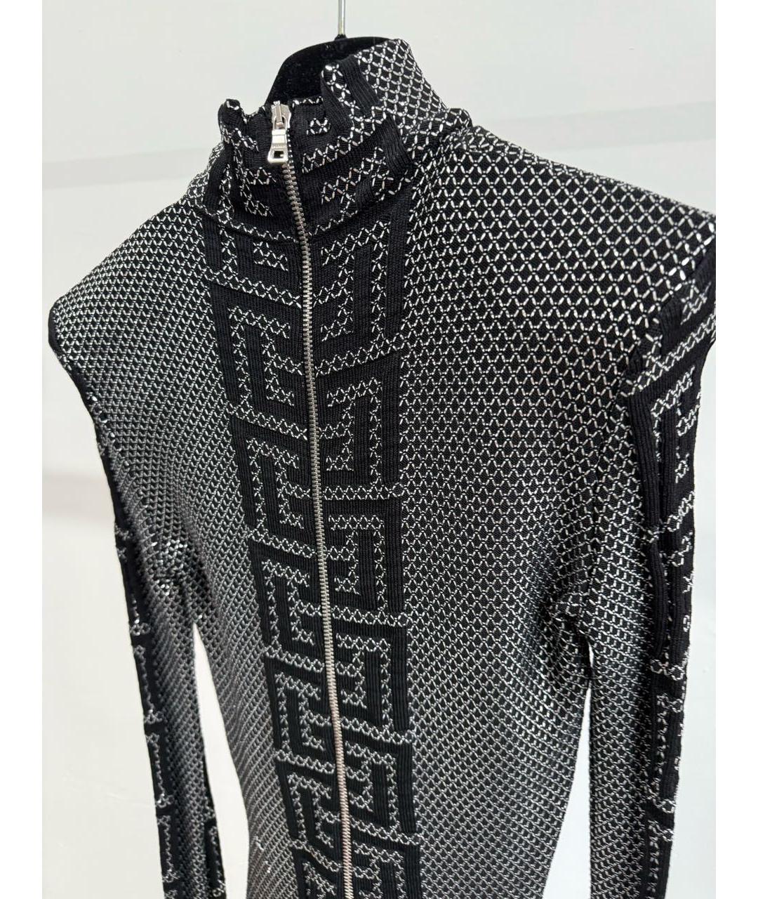 BALMAIN Черное вискозное вечернее платье, фото 4