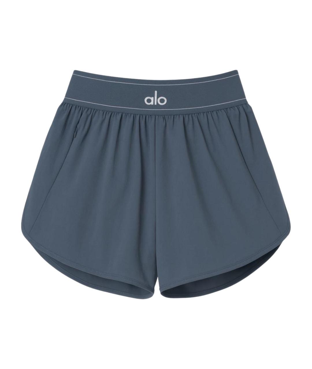 ALO YOGA Темно-синие полиамидовые шорты, фото 1