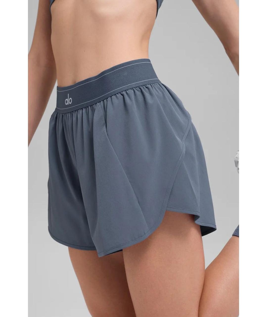 ALO YOGA Темно-синие полиамидовые шорты, фото 3