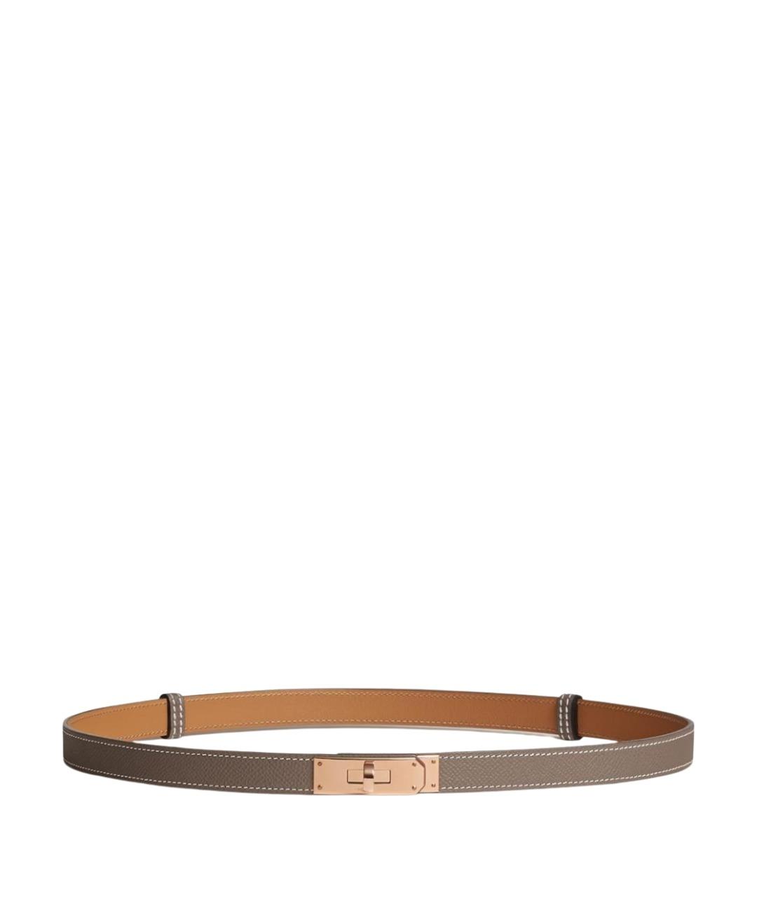 HERMES Серый кожаный ремень, фото 1