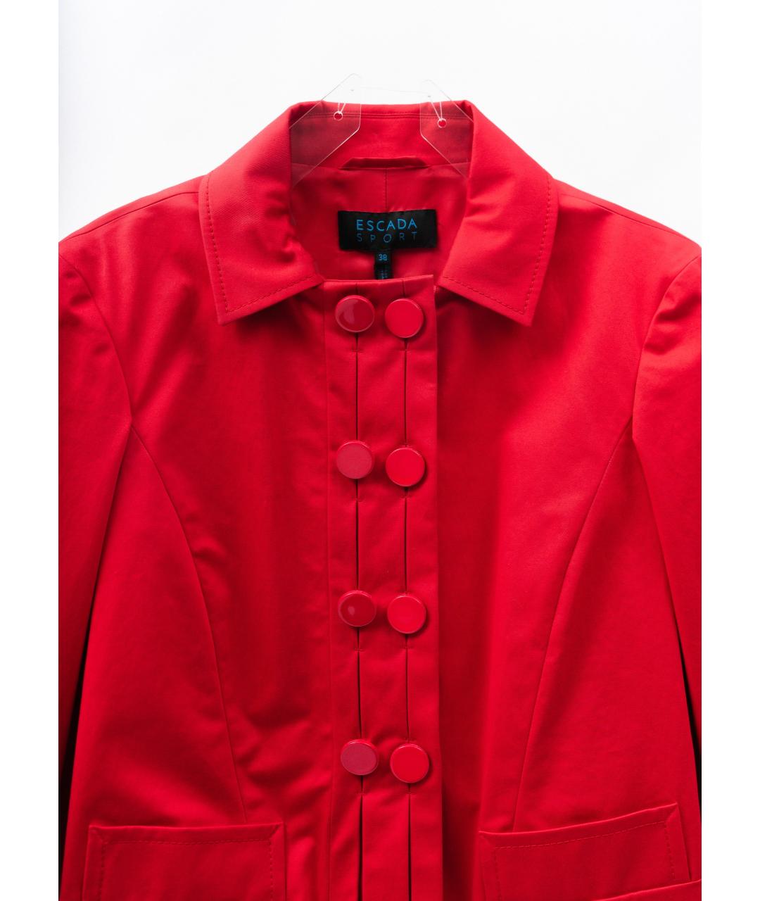 ESCADA Красный хлопко-эластановый жакет/пиджак, фото 3