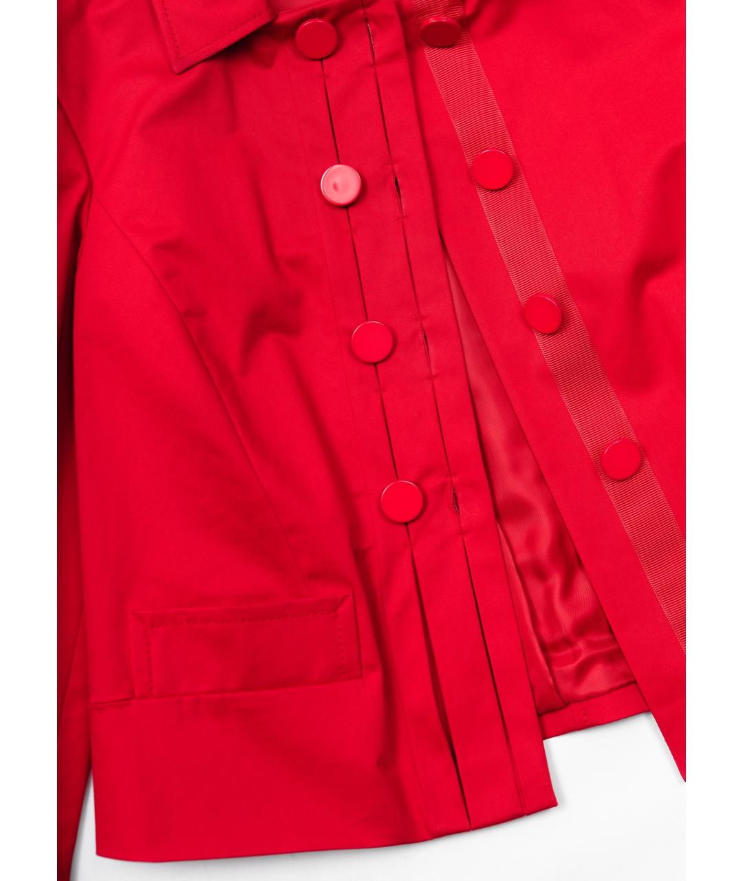 ESCADA Красный хлопко-эластановый жакет/пиджак, фото 4