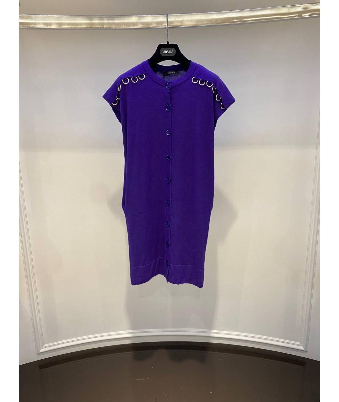 VERSACE Фиолетовый джемпер / свитер, фото 4