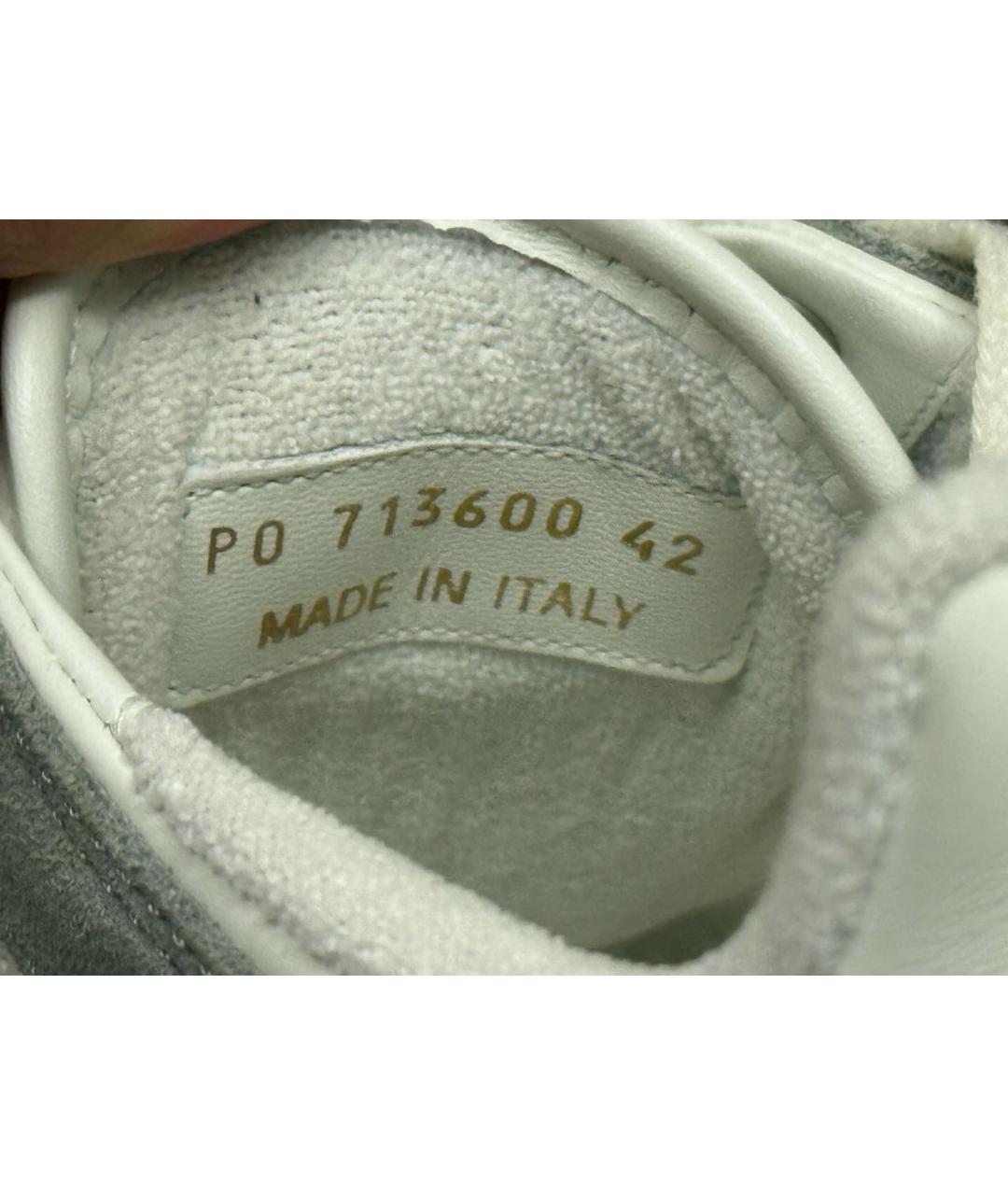 SAINT LAURENT Белые кожаные низкие кроссовки / кеды, фото 6