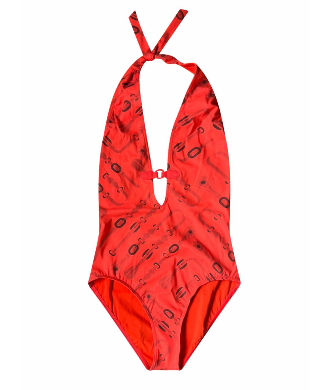 HERMES Коралловый полиамидовый купальник, фото 1