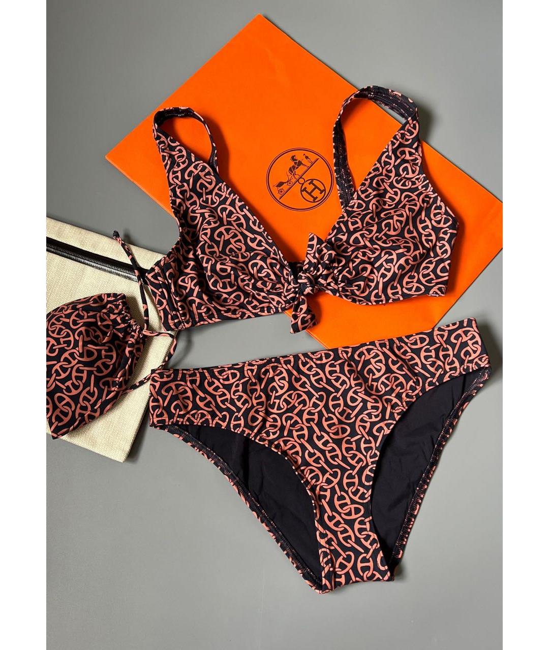 HERMES Черный полиамидовый купальник, фото 3