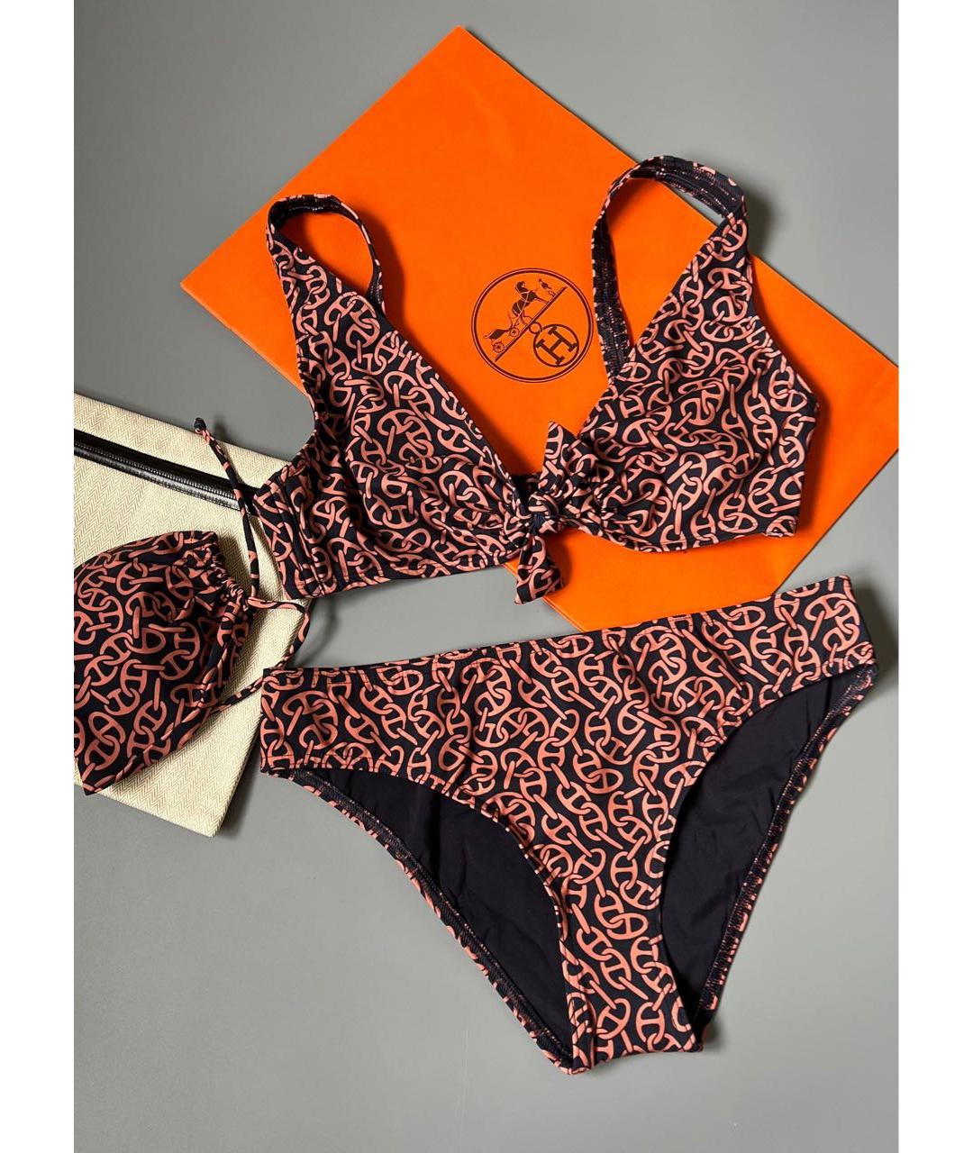 HERMES Черный полиамидовый купальник, фото 2