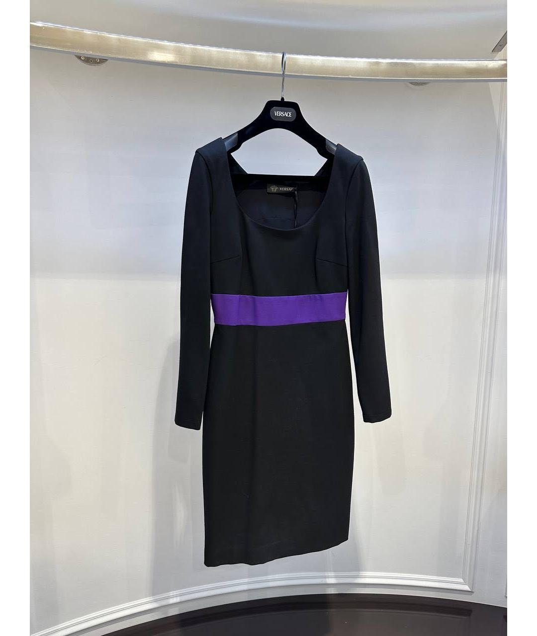 VERSACE Черное повседневное платье, фото 2