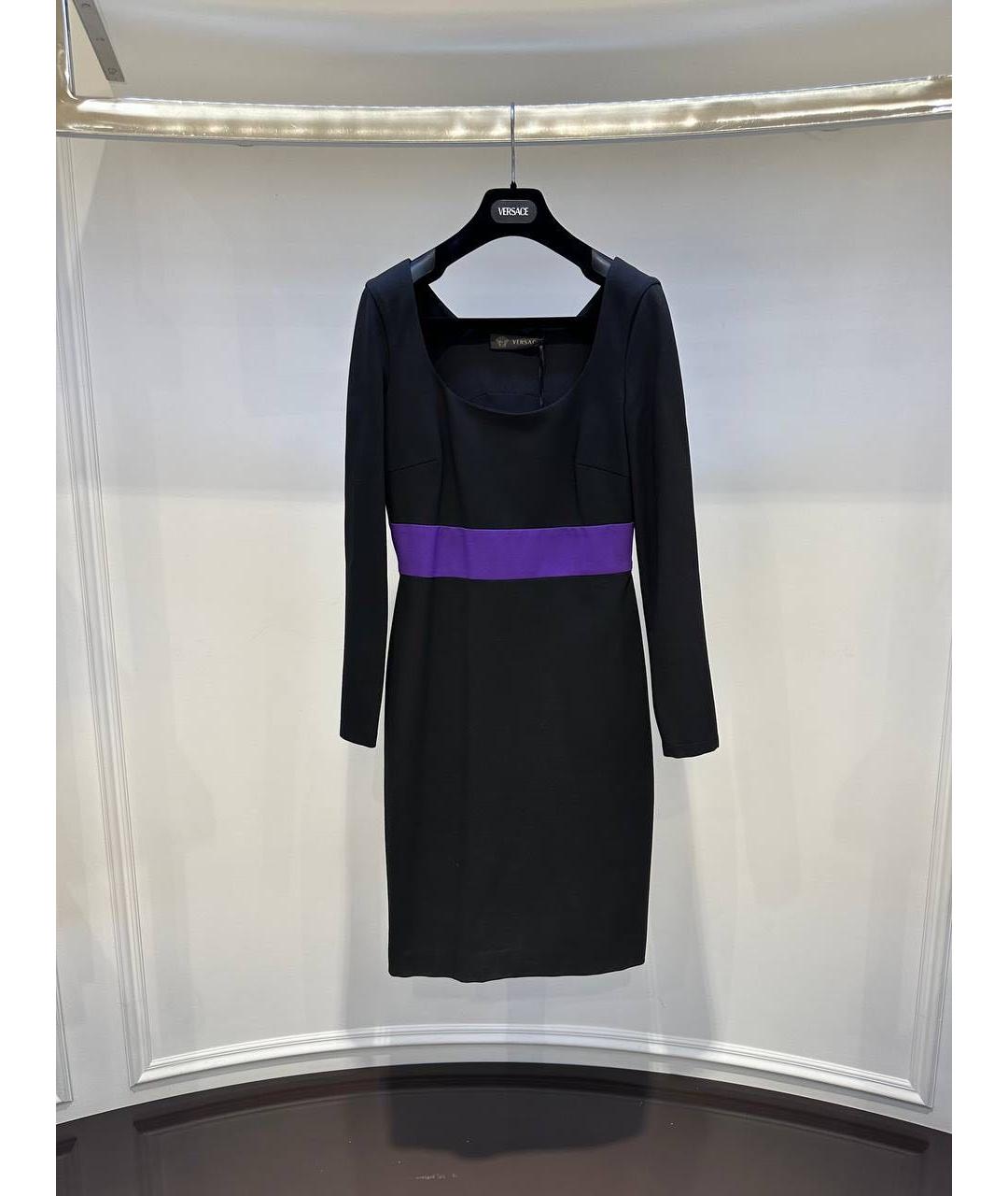 VERSACE Черное повседневное платье, фото 4