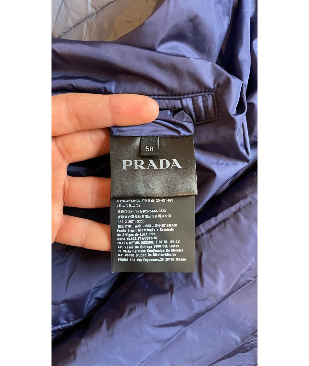 PRADA Серая полиамидовая куртка, фото 5