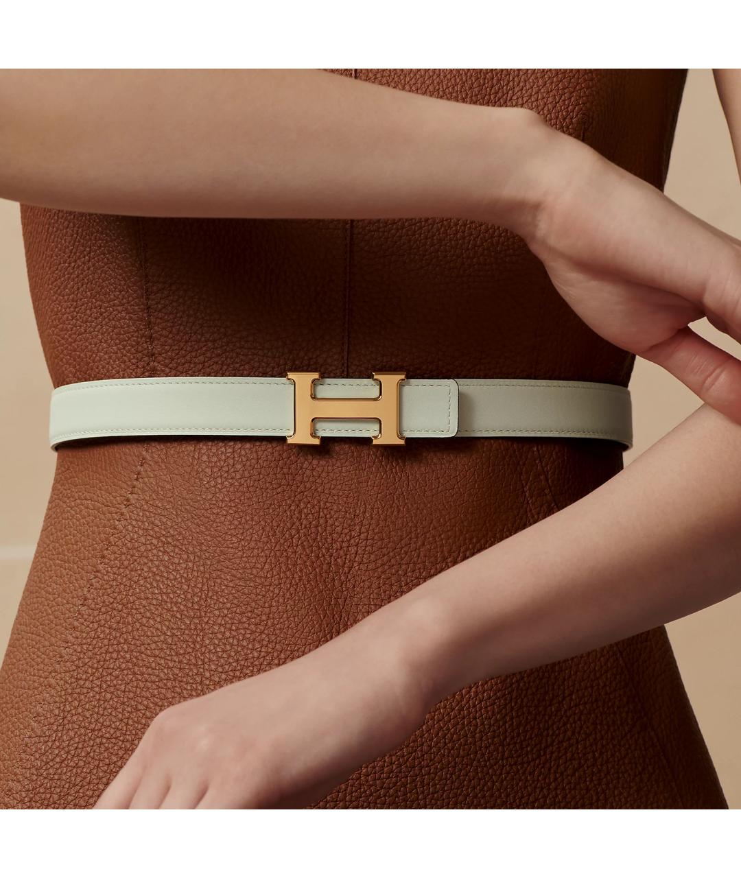 HERMES Коричневый кожаный ремень, фото 3