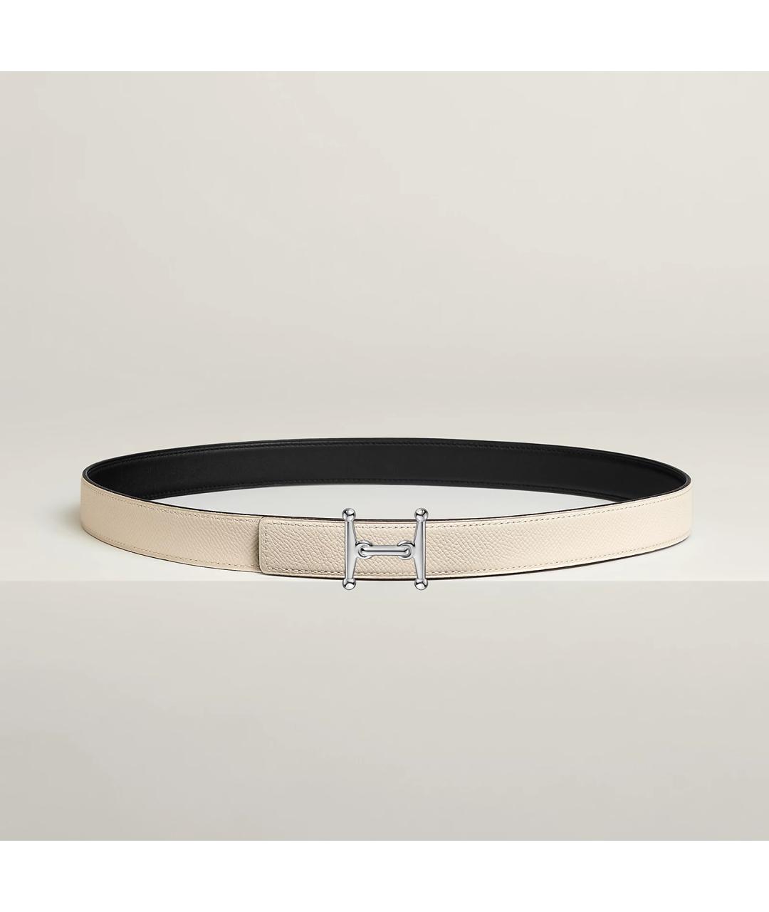 HERMES Черный кожаный ремень, фото 2