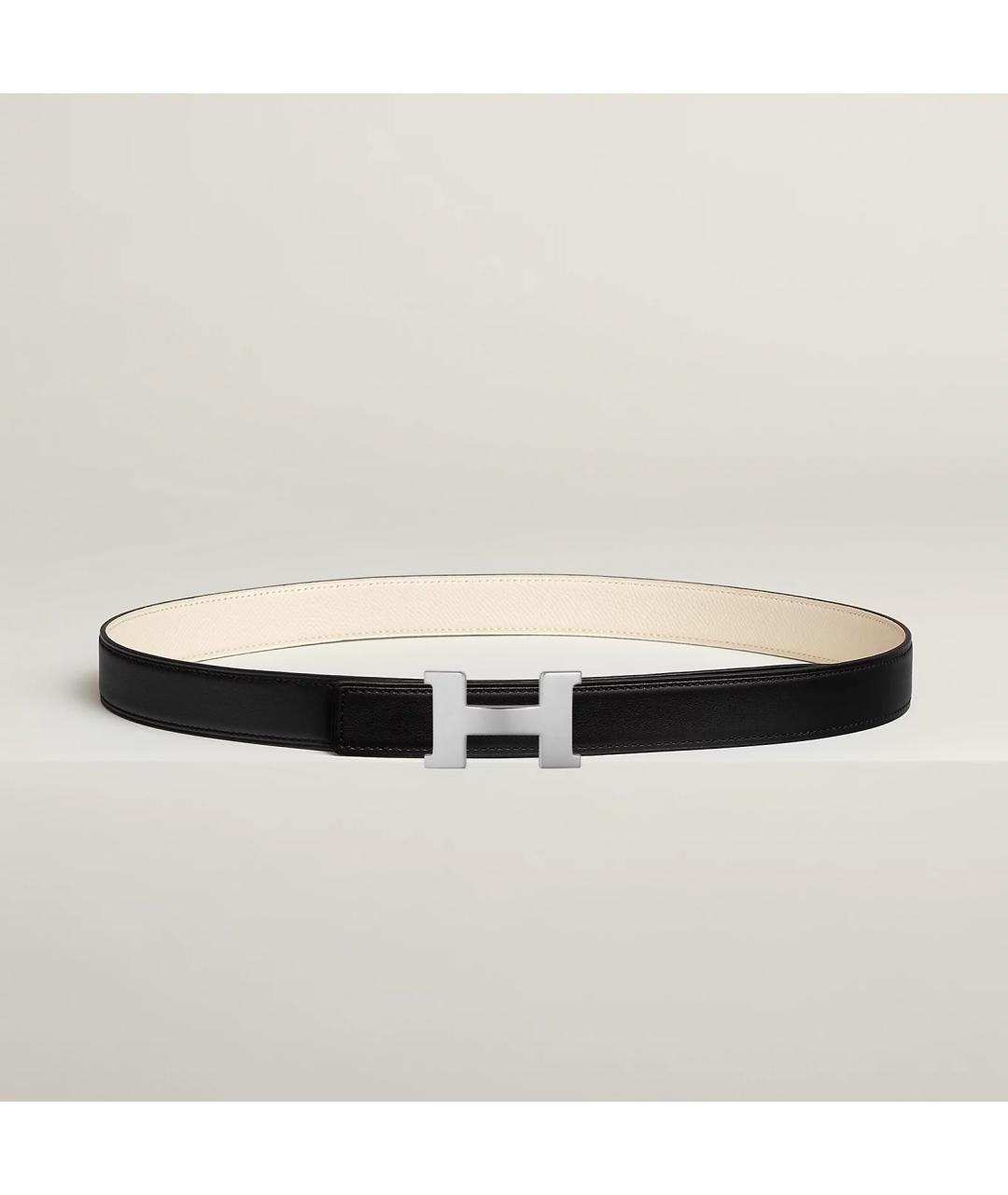 HERMES Черный кожаный ремень, фото 4