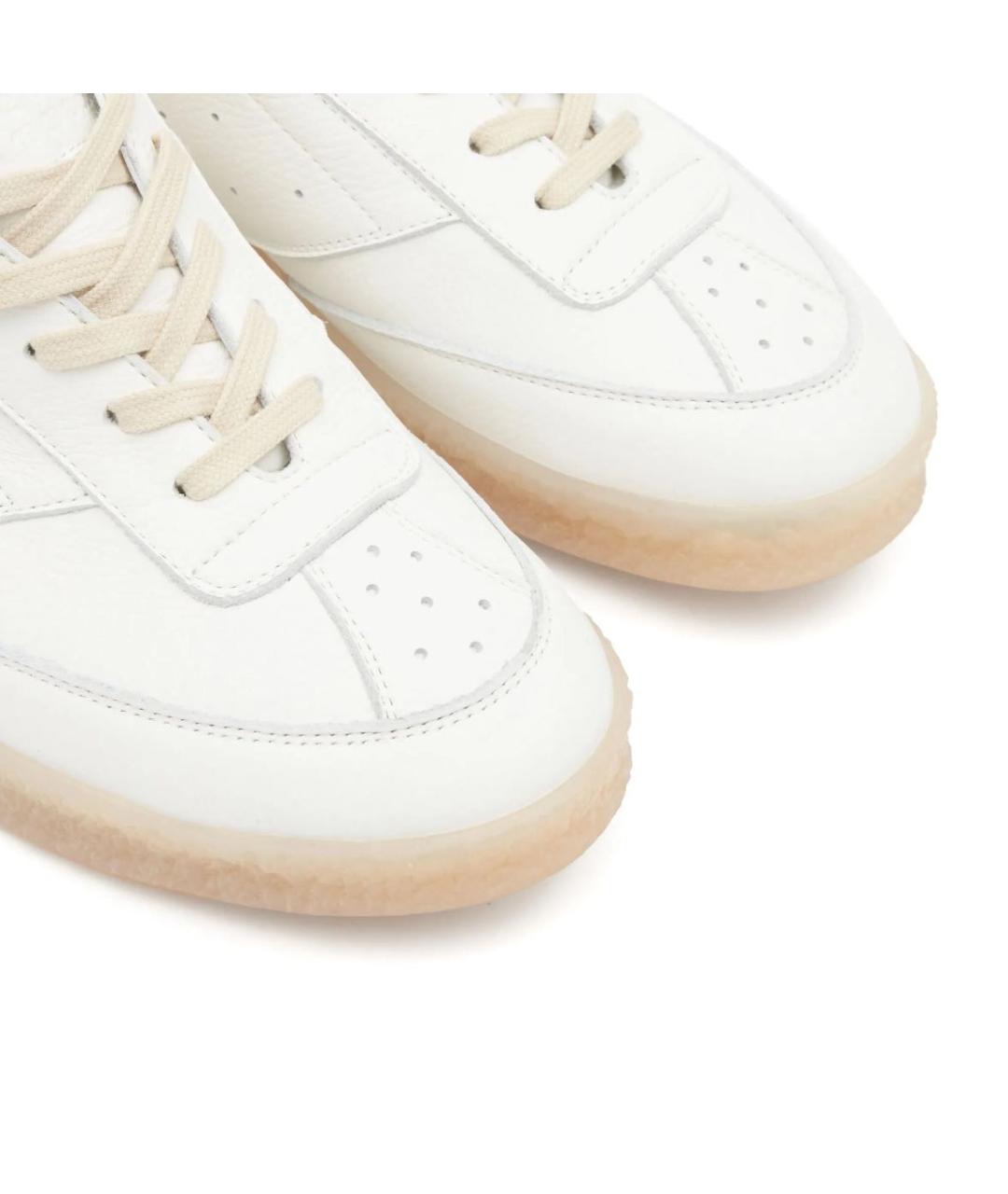 MM6 MAISON MARGIELA Белые кожаные кроссовки, фото 2