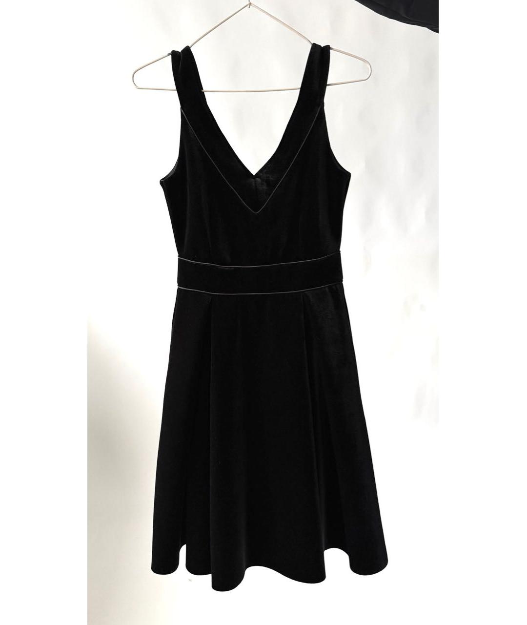 MAJE Черное полиэстеровое коктейльное платье, фото 7