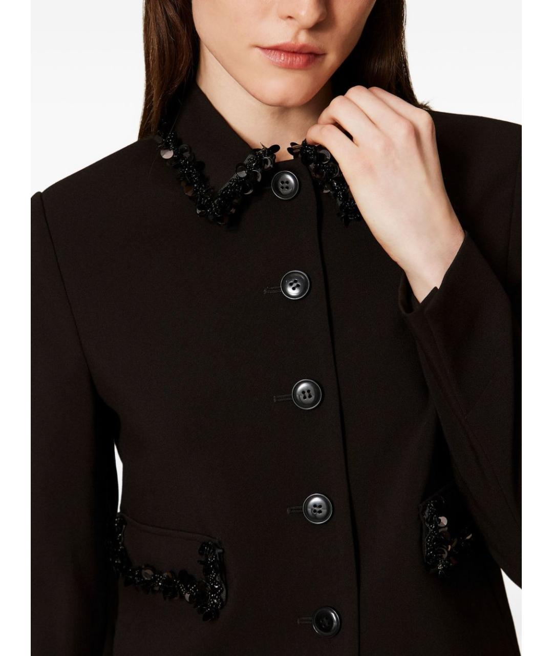 TWIN-SET Черный полиэстеровый жакет/пиджак, фото 2