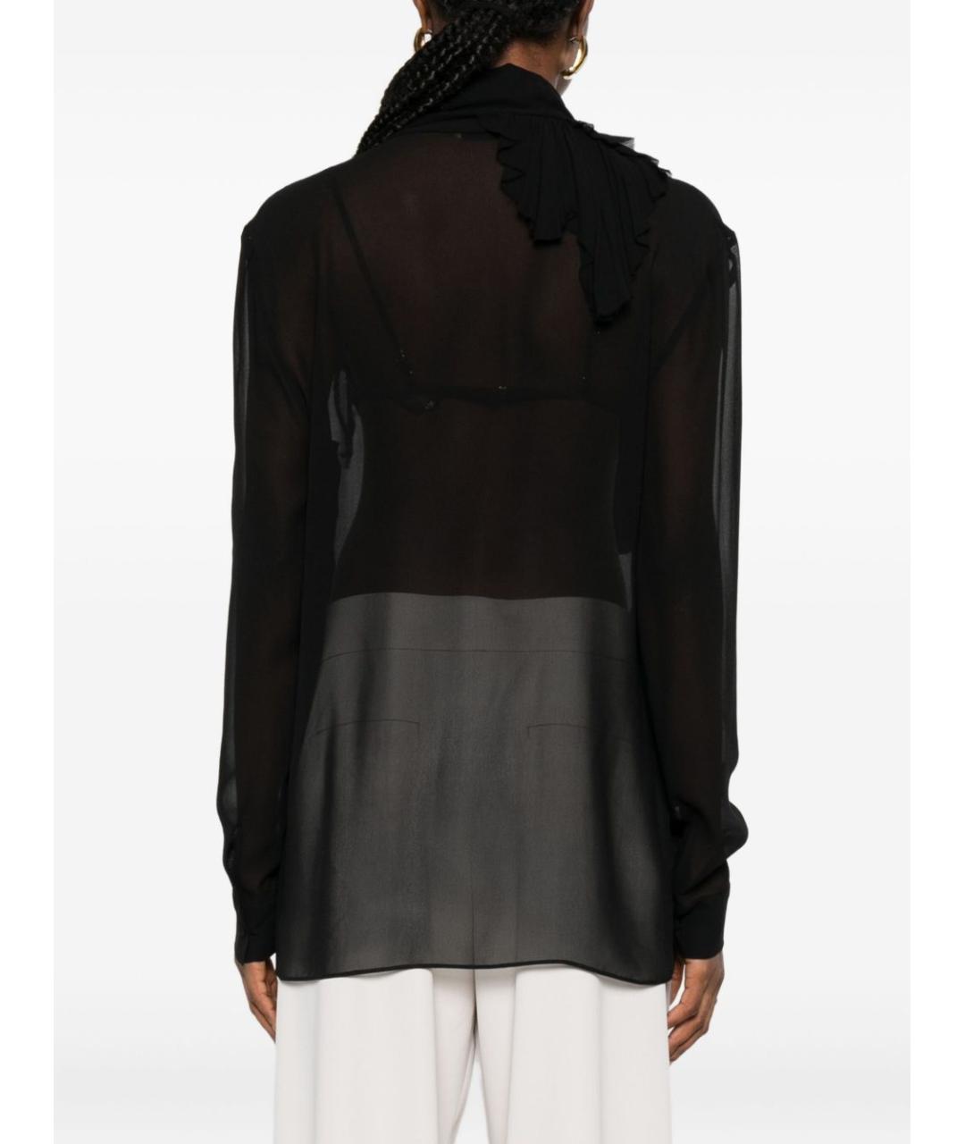 ALBERTA FERRETTI Черная шелковая блузы, фото 4