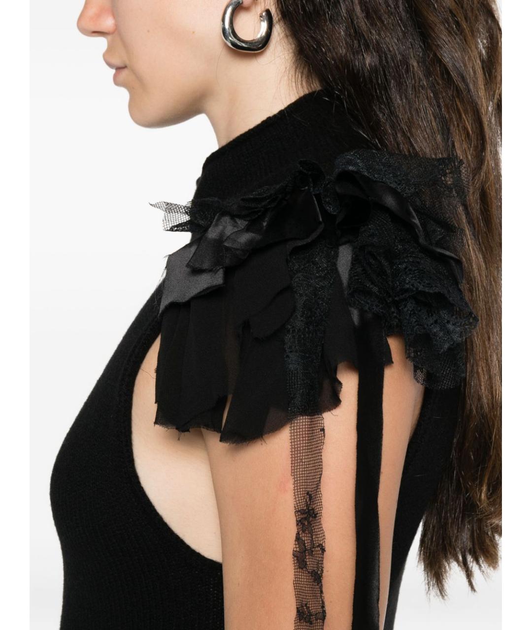 ALBERTA FERRETTI Черная кашемировая жилетка, фото 5