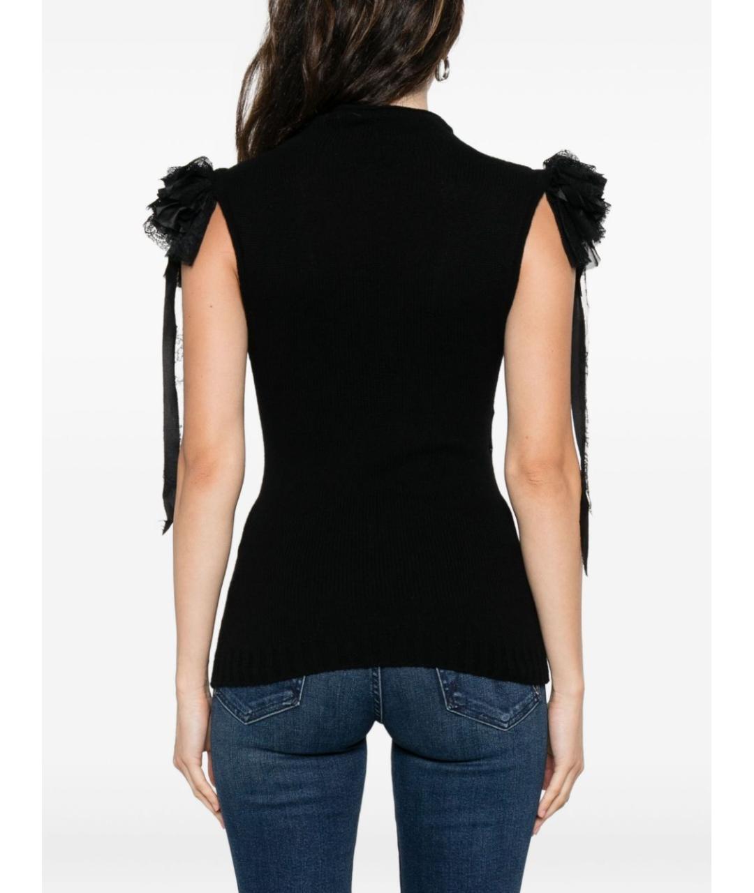 ALBERTA FERRETTI Черная кашемировая жилетка, фото 4