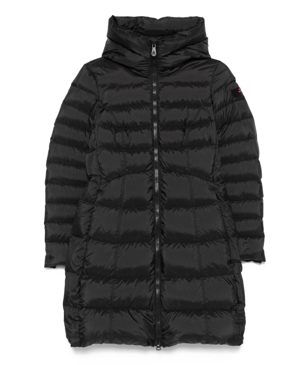 PEUTEREY Черное полиэстеровое пальто, фото 1