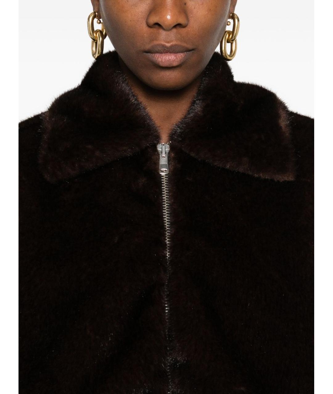 COPERNI Коричневое полиэстеровое пальто, фото 5