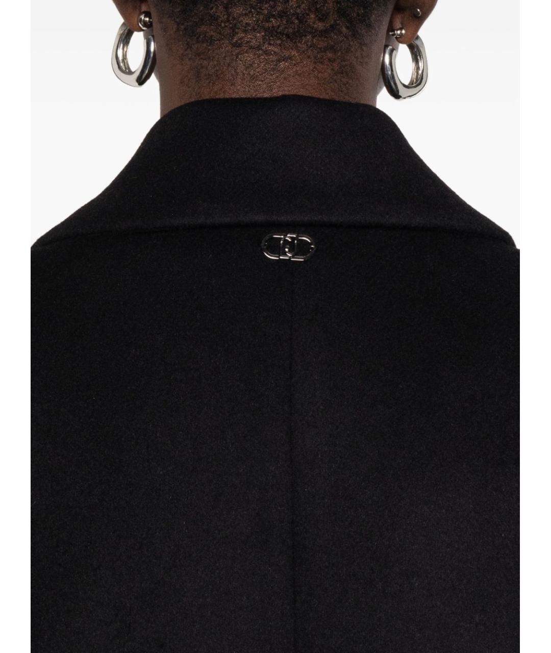 LIU JO Черное шерстяное пальто, фото 3