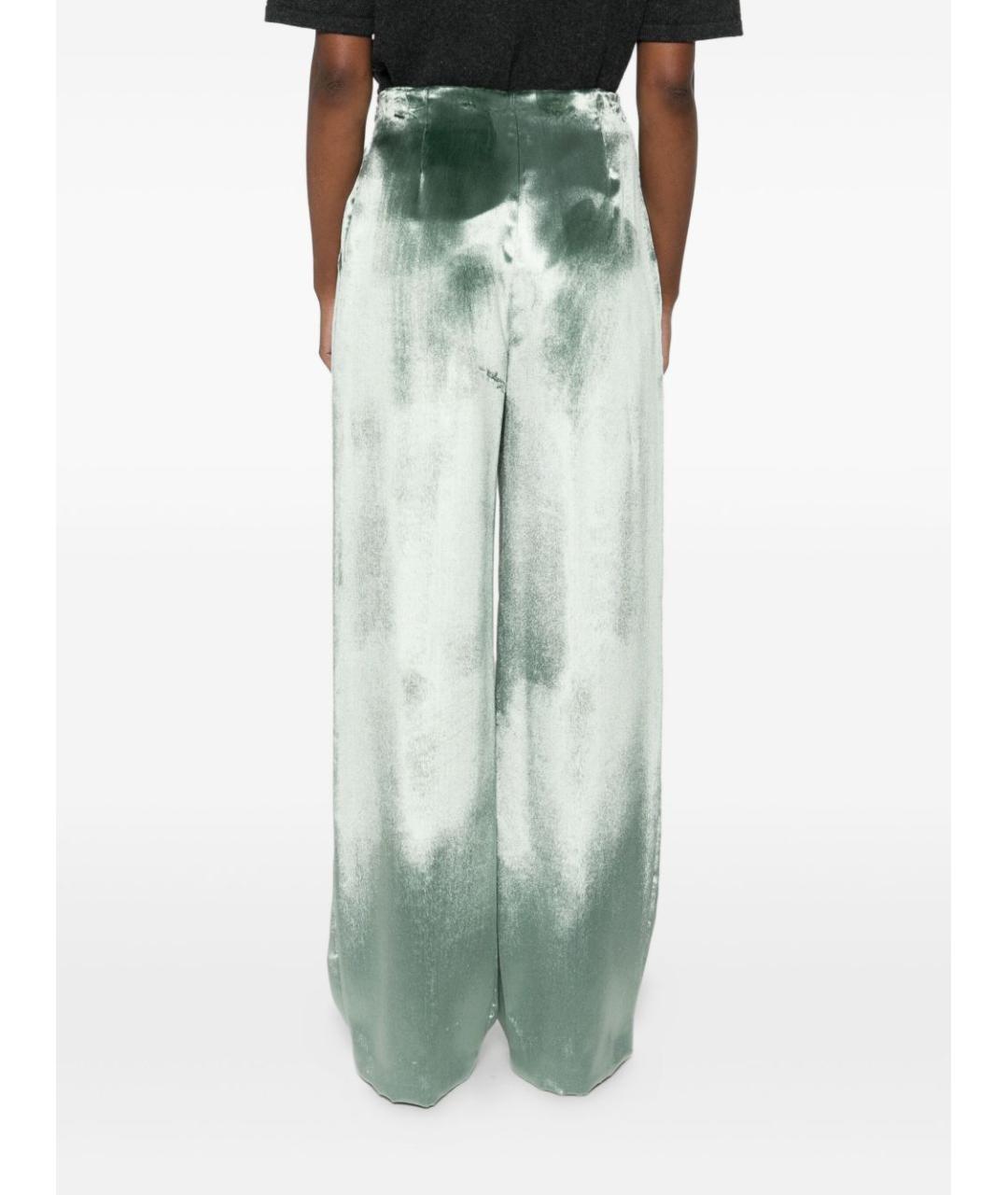 ALBERTA FERRETTI Зеленые вискозные брюки широкие, фото 5