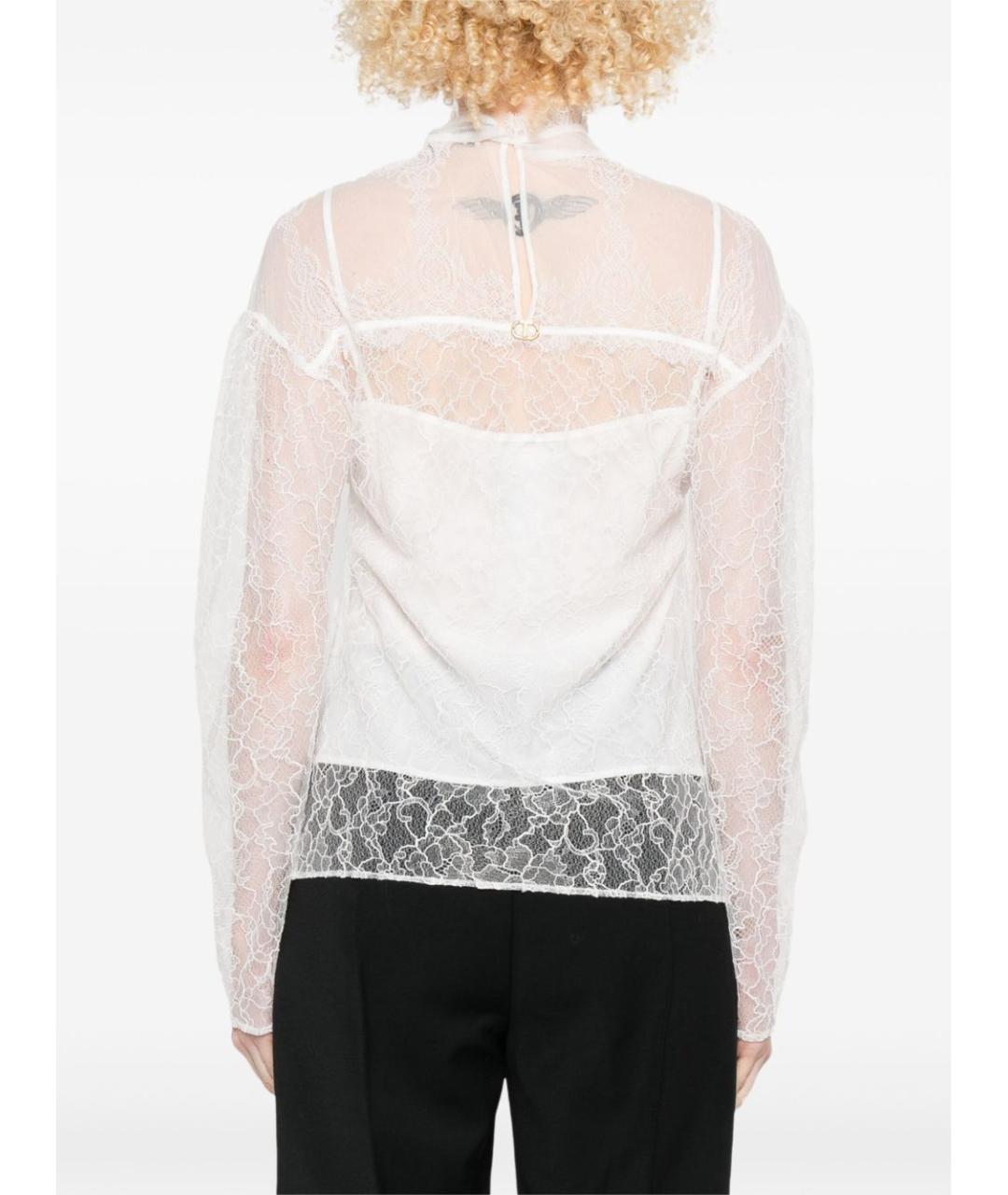 TWIN-SET Белая вискозная рубашка, фото 5