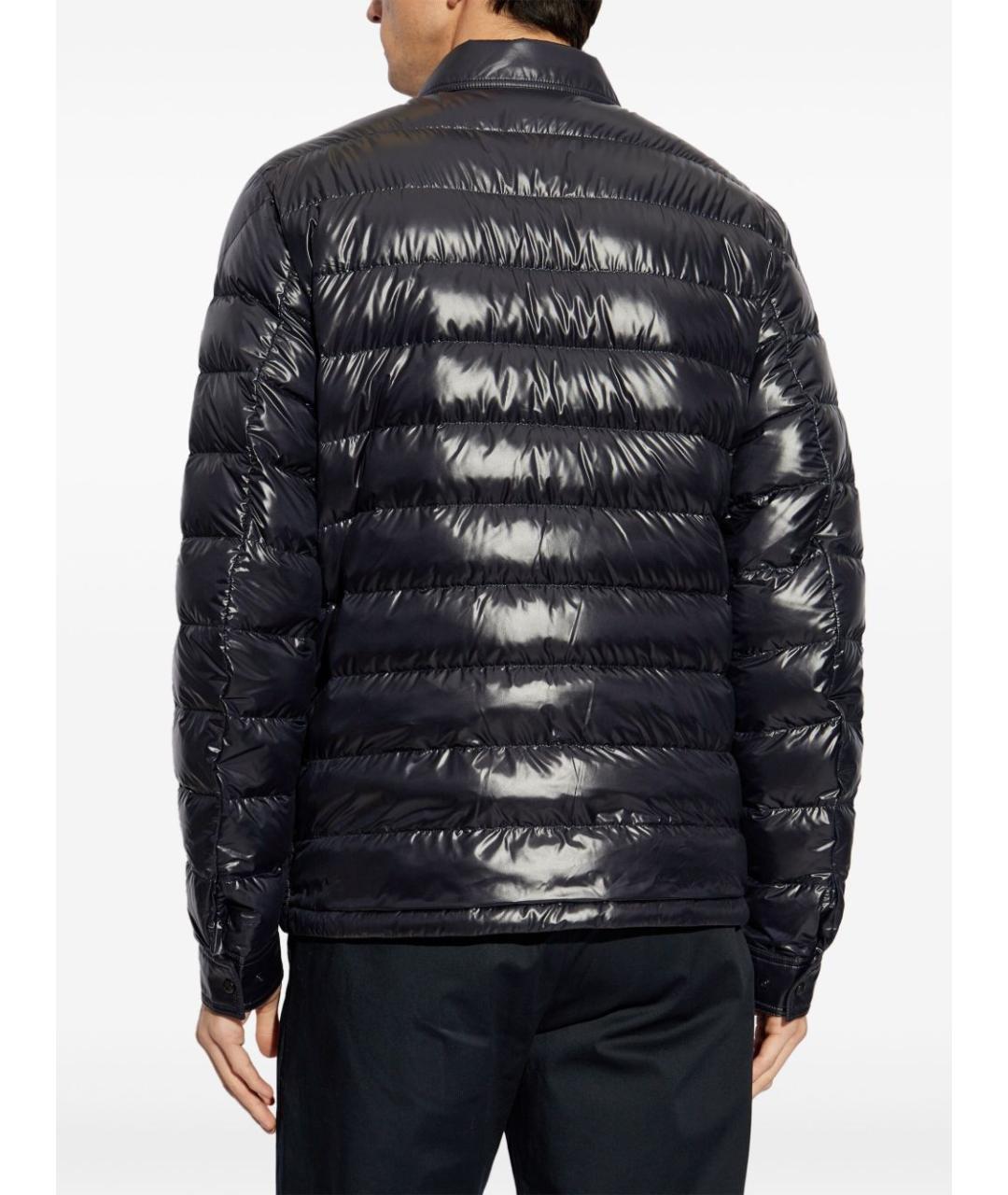 MONCLER Темно-синяя полиэстеровая куртка, фото 5