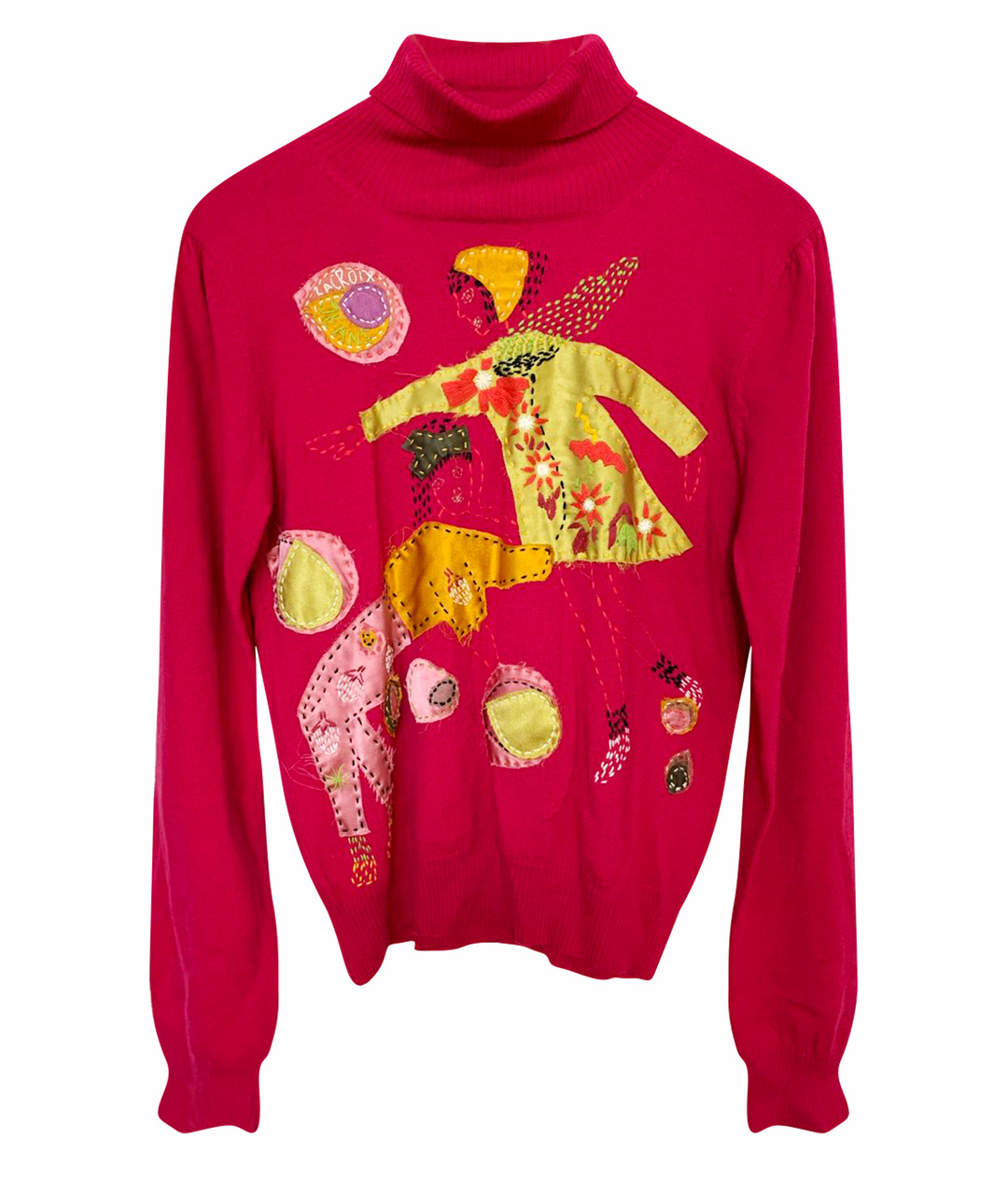 CHRISTIAN LACROIX Фуксия шелковая водолазка, фото 1
