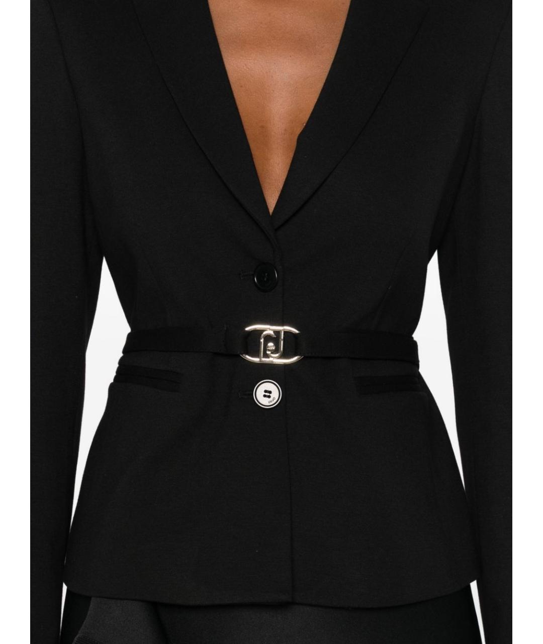 LIU JO Черный вискозный жакет/пиджак, фото 4