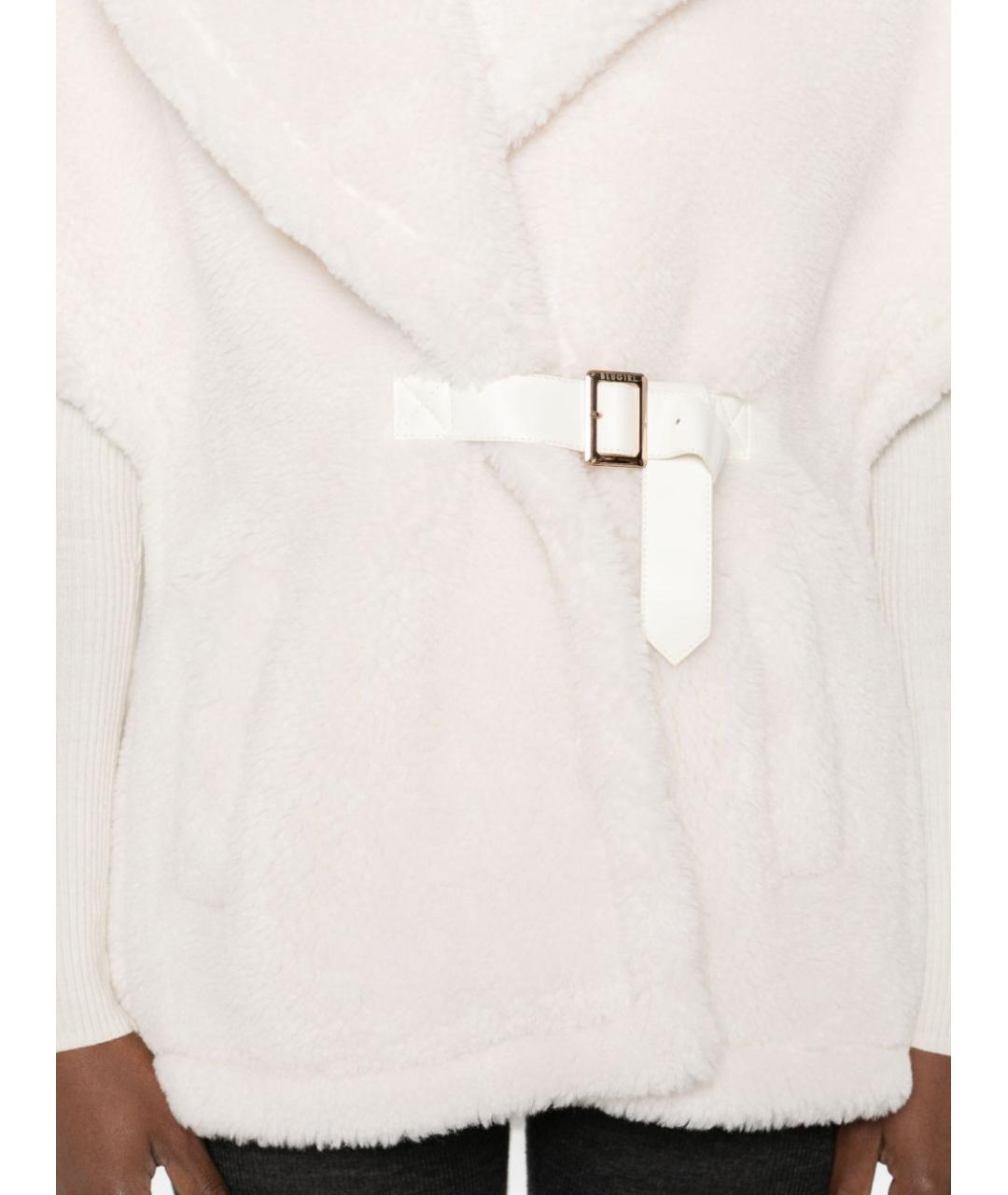 BLUGIRL Белая полиэстеровая шуба, фото 3