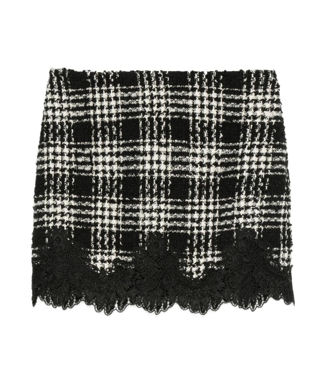 TWIN-SET Черная шерстяная юбка мини, фото 1