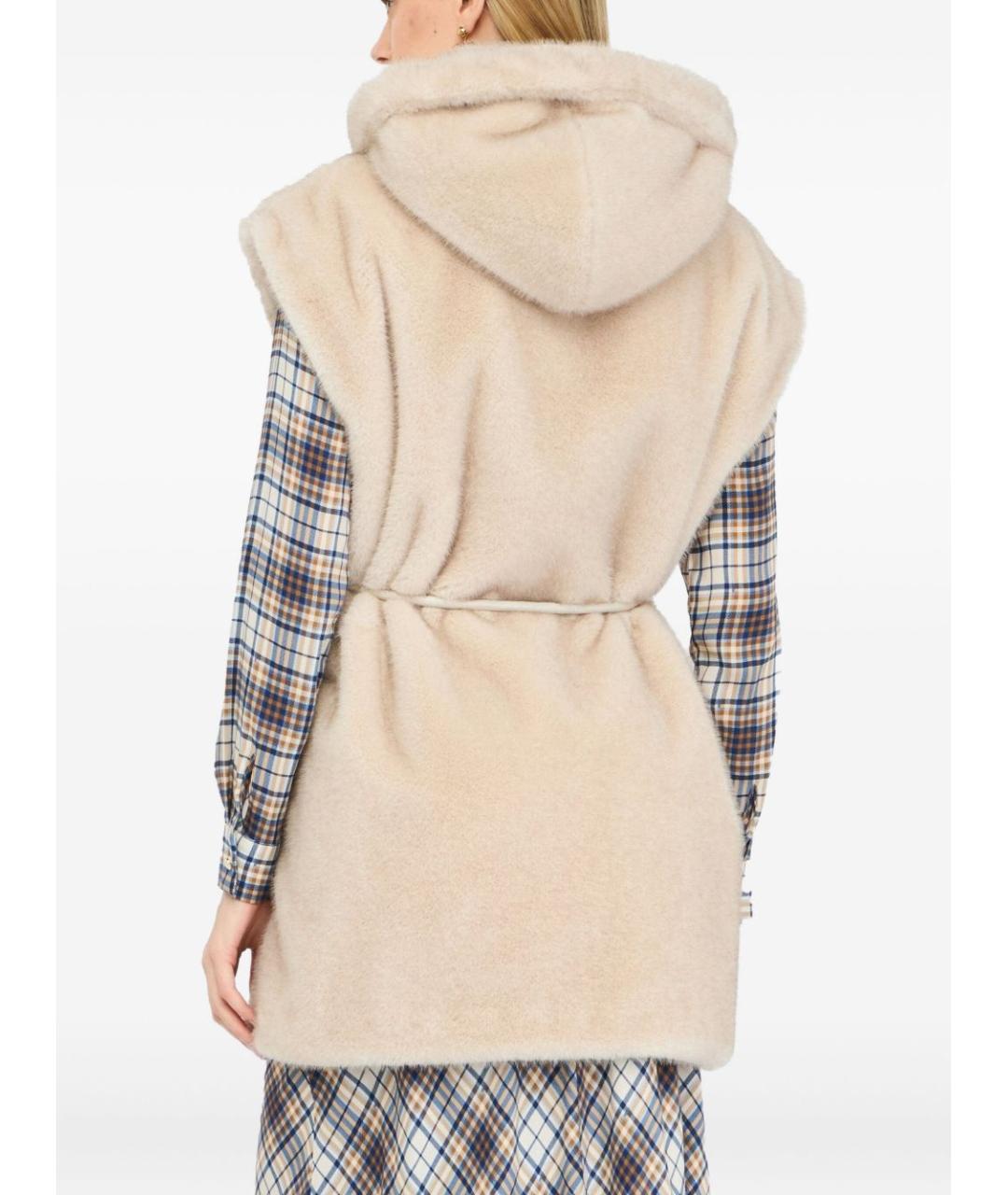 LIU JO Бежевый полиэстеровый жилет, фото 5