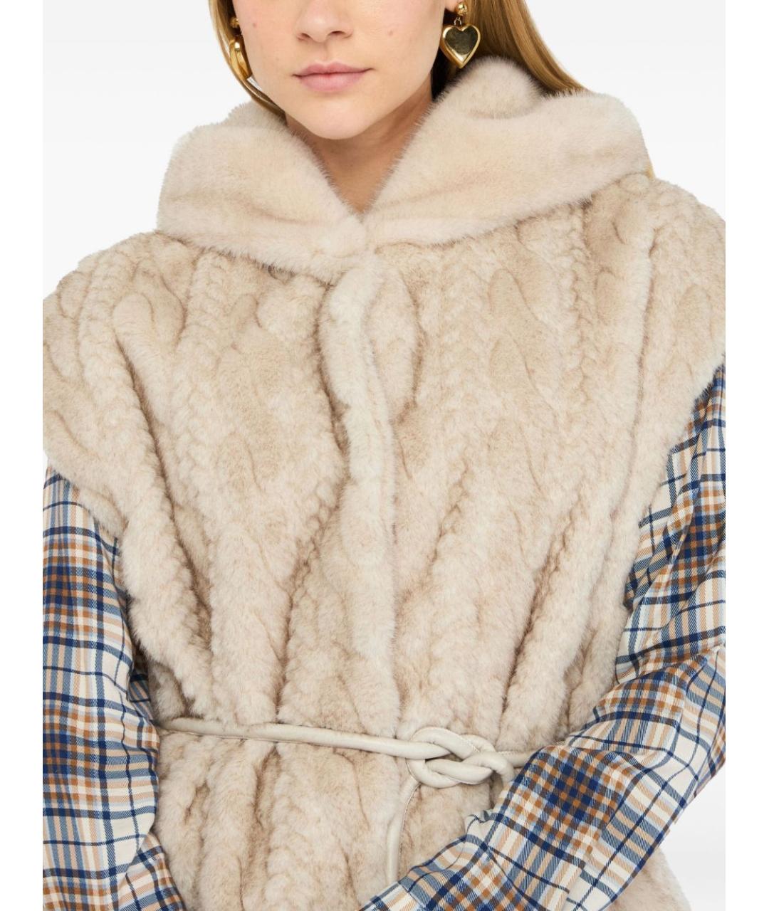 LIU JO Бежевый полиэстеровый жилет, фото 3