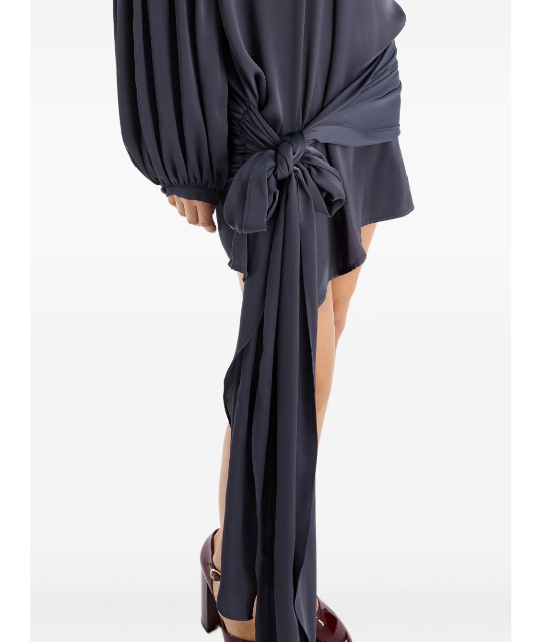 ROTATE Серое полиэстеровое вечернее платье, фото 3