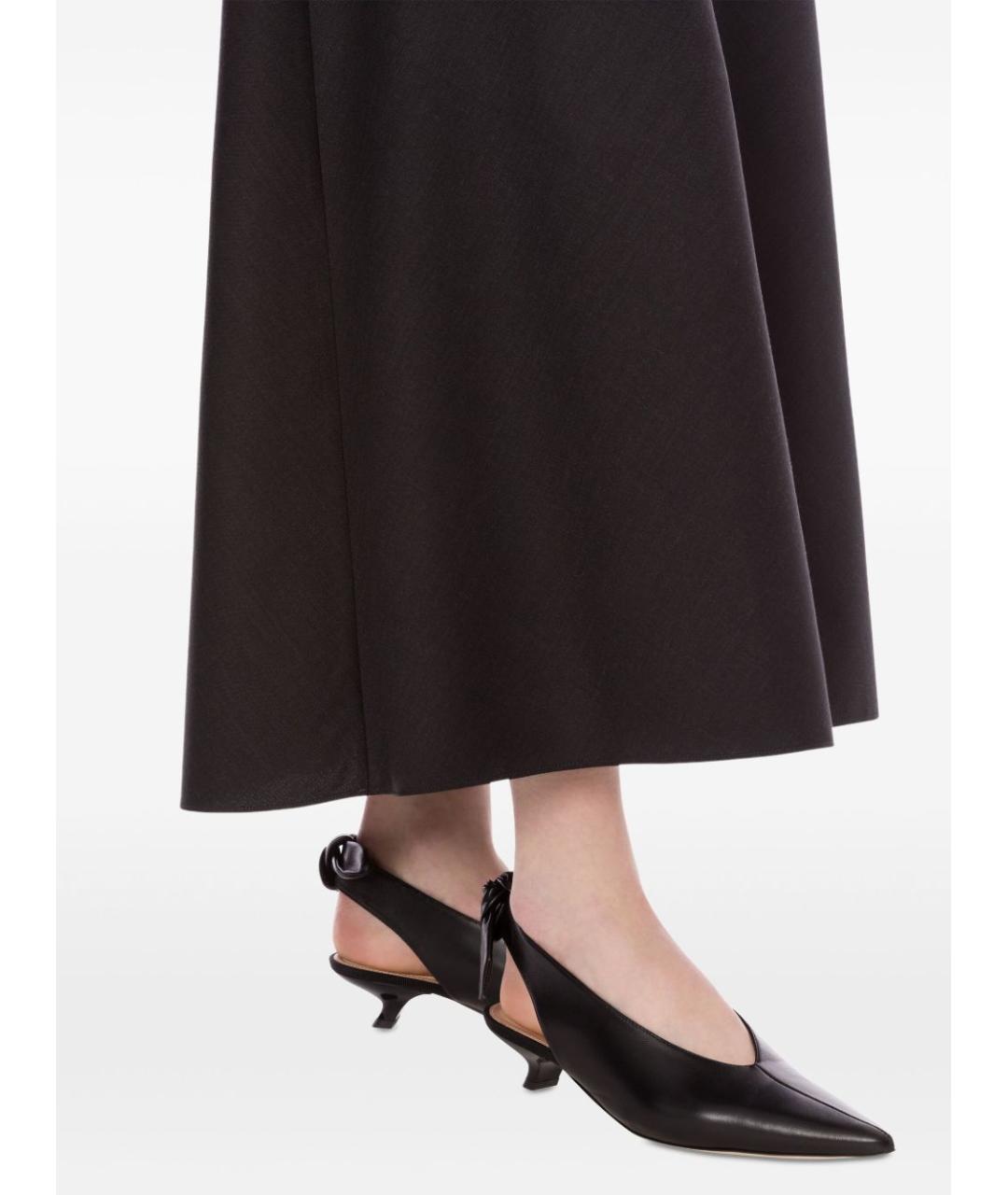 ALBERTA FERRETTI Серая полиэстеровая юбка макси, фото 4