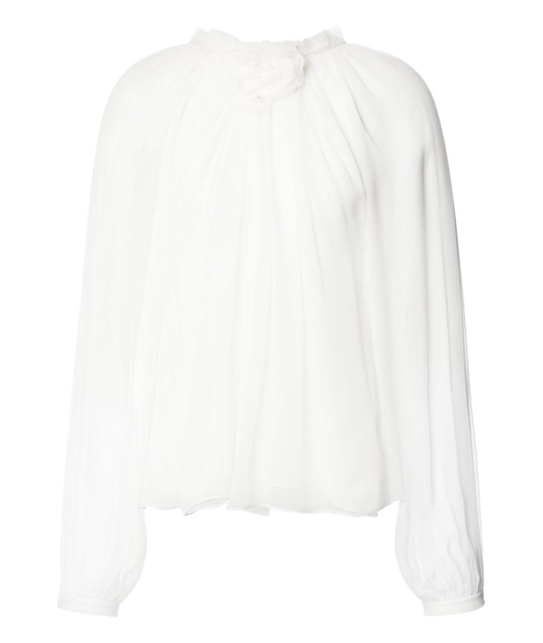 ALBERTA FERRETTI Белая шелковая блузы, фото 1
