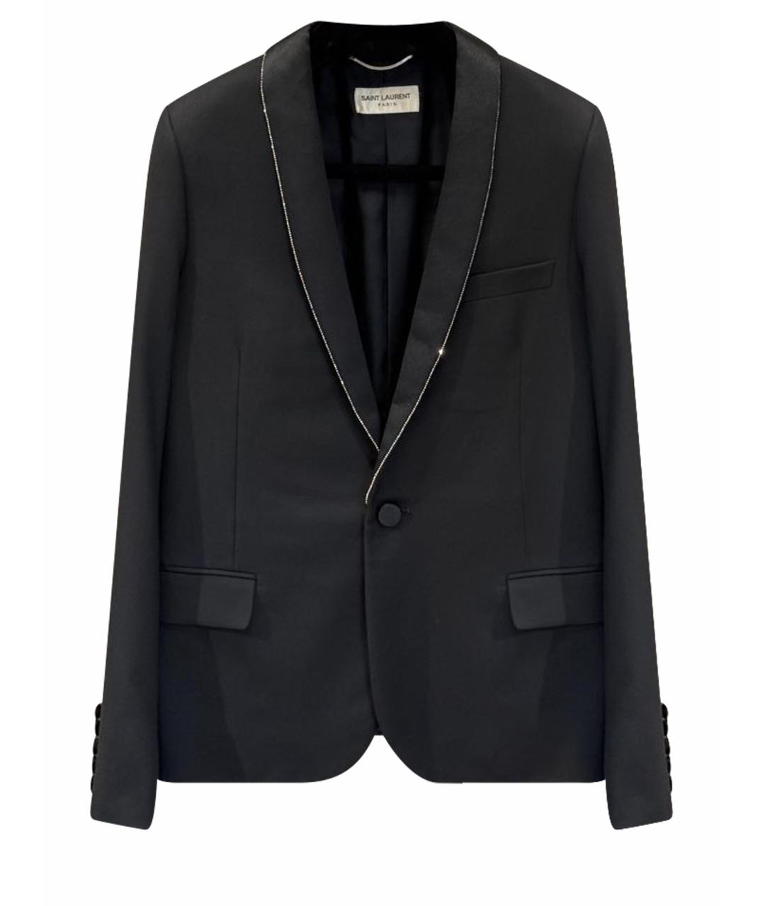 SAINT LAURENT Черный полиэстеровый жакет/пиджак, фото 1