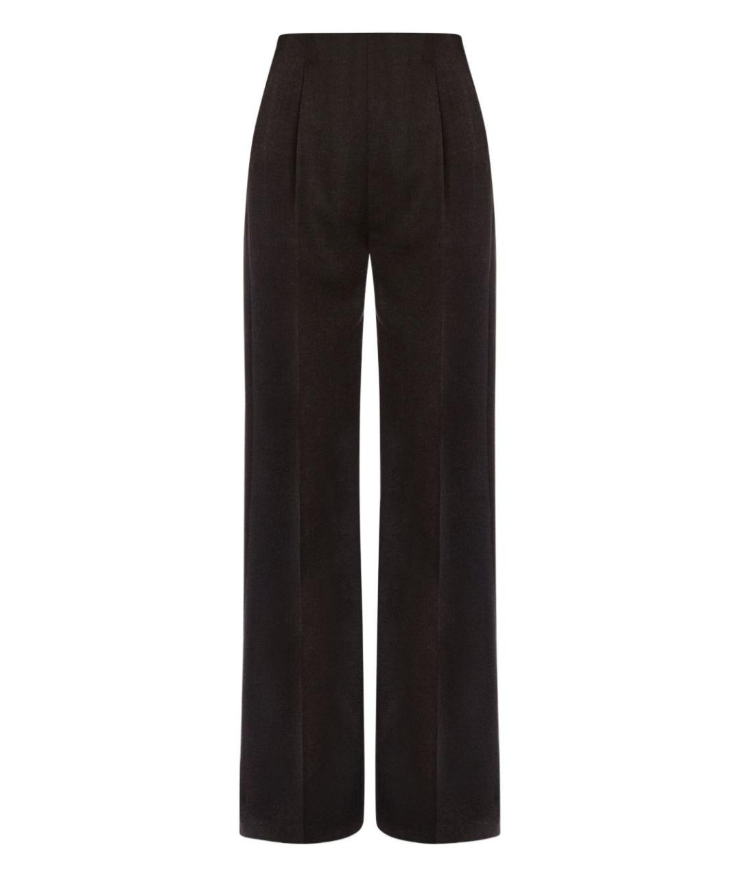 ALBERTA FERRETTI Серые шерстяные прямые брюки, фото 1